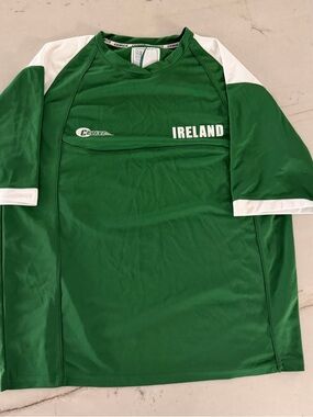 Ireland Rugby Jersey XL Green Croker Sports Green Short Sleeve Collared Shirt